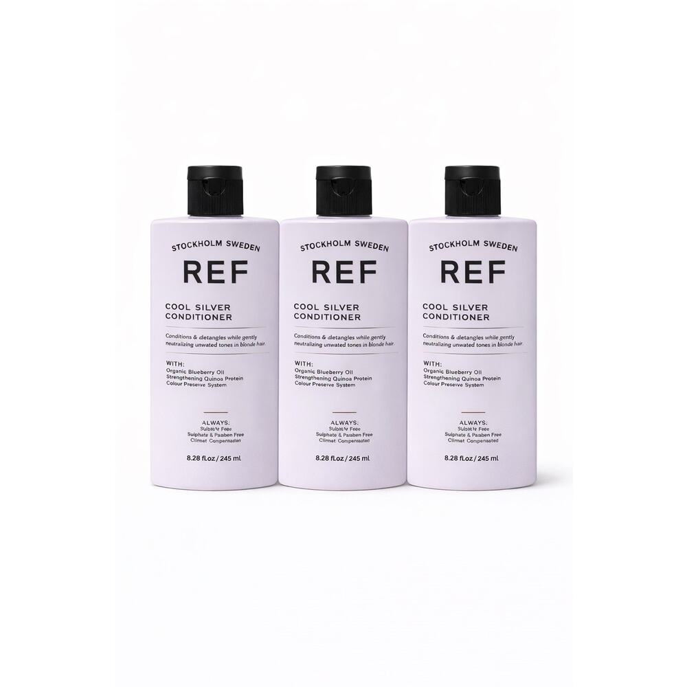 REF Cool Silver Conditioner 8.28 Fl.oz 245ml Trio Set Color Care Unsealed